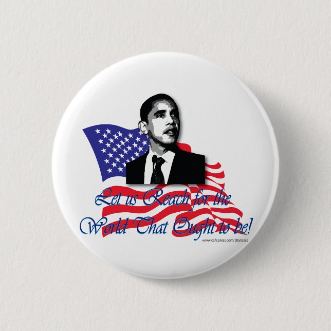 Badge Rond 5 Cm Barack Obama ? USA (Devant)
