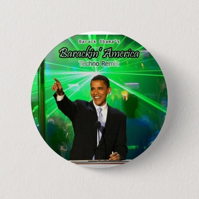 Badge Rond 5 Cm barackin Amérique (Devant)
