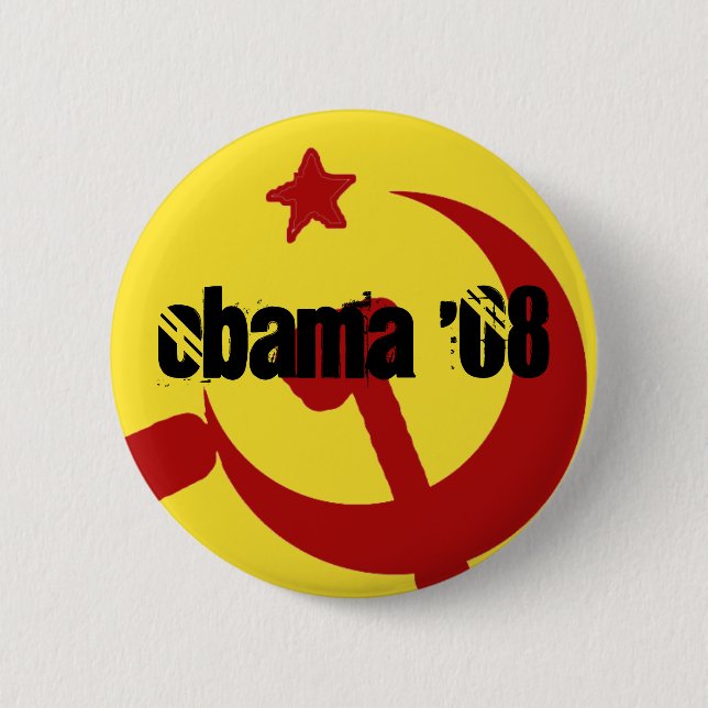 Badge Rond 5 Cm BarackObamaschange, Obama '08 (Devant)