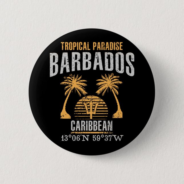 Badge Rond 5 Cm Barbade (Devant)