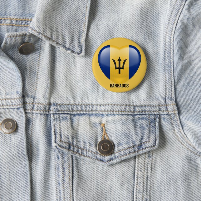 Badge Rond 5 Cm Barbados Love (En situation)