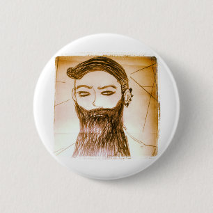 Badge Rond 5 Cm Barbe