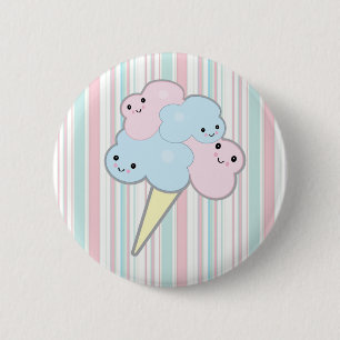 Badge Rond 5 Cm barbe à papa mignonne kawaii