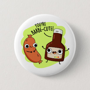 Badge Rond 5 Cm Barbe-mignon Funny Barbecue Pun