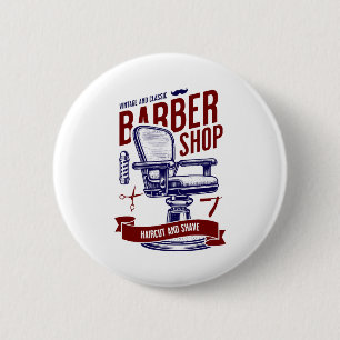 Badge Rond 5 Cm Barber Shop