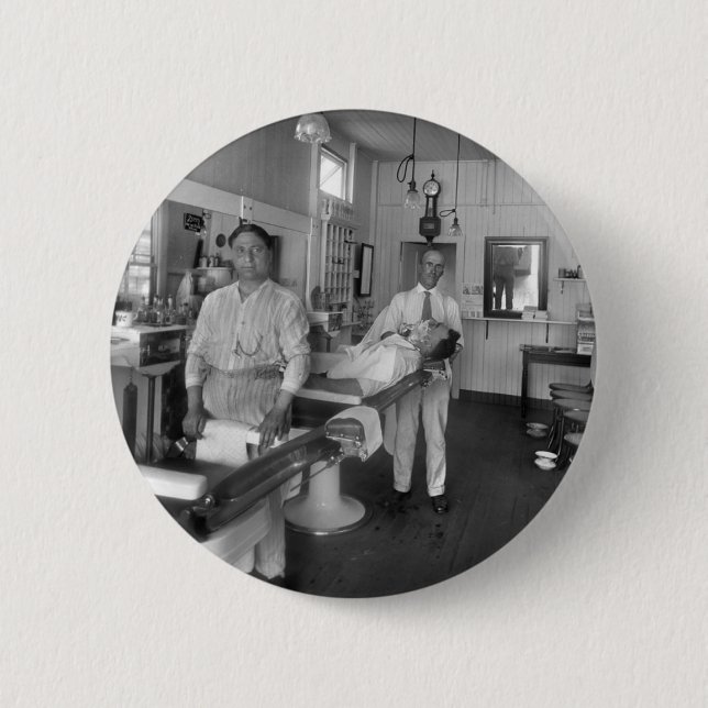 Badge Rond 5 Cm Barber Shop (Devant)