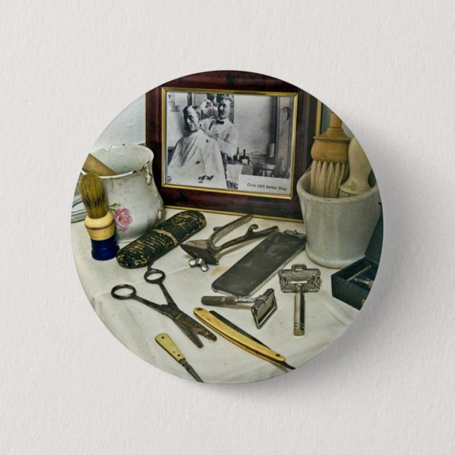 Badge Rond 5 Cm Barber Shop (Devant)