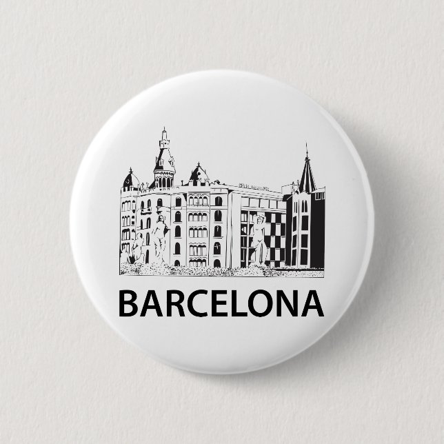 Badge Rond 5 Cm Barcelone (Devant)