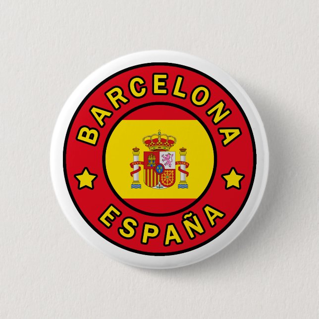 Badge Rond 5 Cm Barcelone Espagne (Devant)