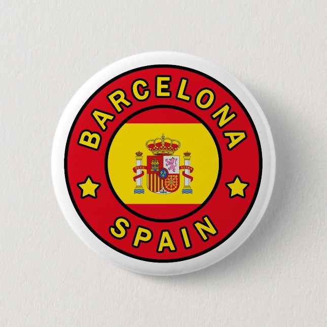 Badge Rond 5 Cm Barcelone Espagne (Devant)