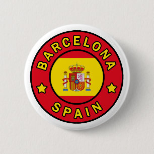 Badge Rond 5 Cm Barcelone Espagne