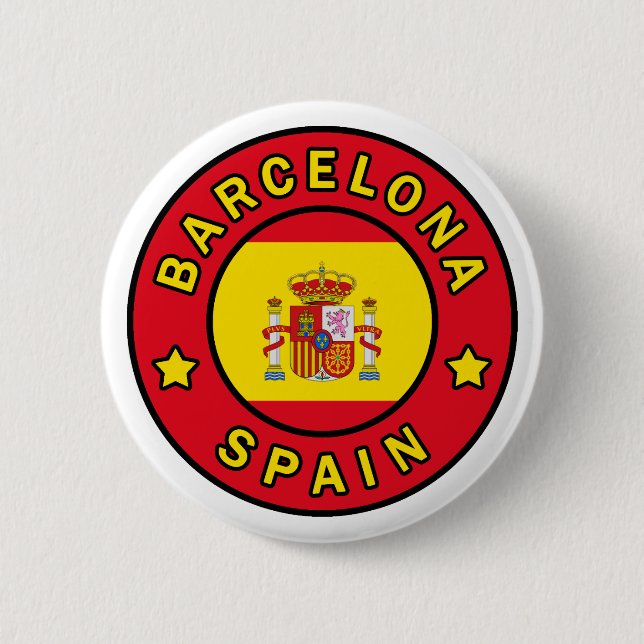 Badge Rond 5 Cm Barcelone Espagne (Devant)
