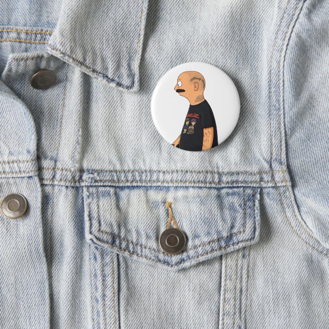 Badge Rond 5 Cm Bardo « Bob » Pin (En situation)