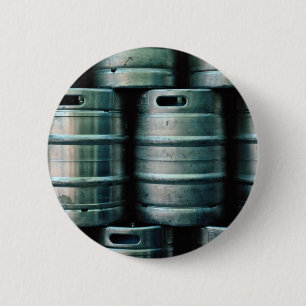 Badge Rond 5 Cm Barils de bière géométriques, République Tchè