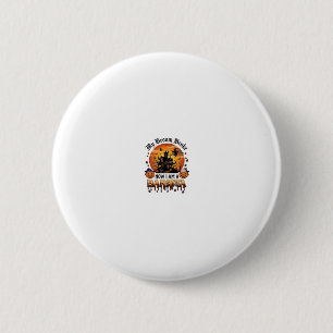 Badge Rond 5 Cm Barista Balai Cassé Sorcière Halloween Café Citrou