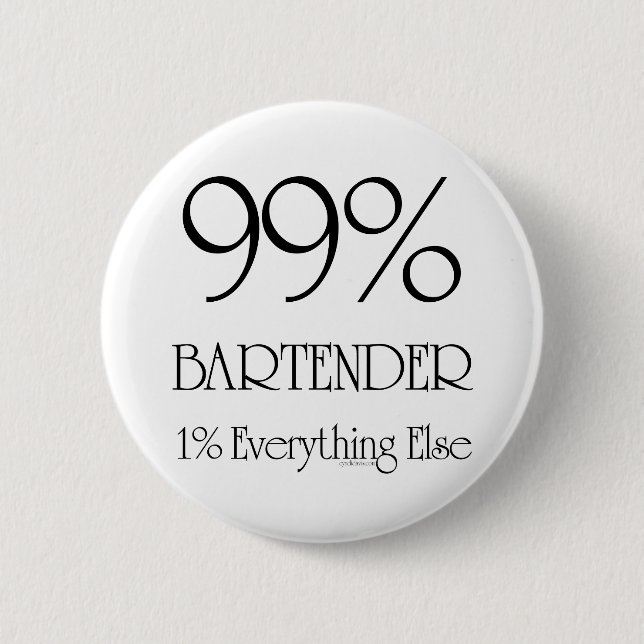 Badge Rond 5 Cm Barman de 99% (Devant)