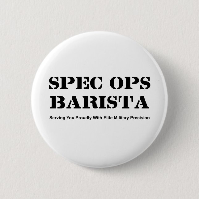 Badge Rond 5 Cm Barman de Spéc. Ops (Devant)