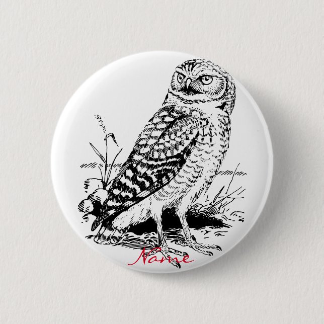 Badge Rond 5 Cm Barne Owl Thunder_Cove (Devant)