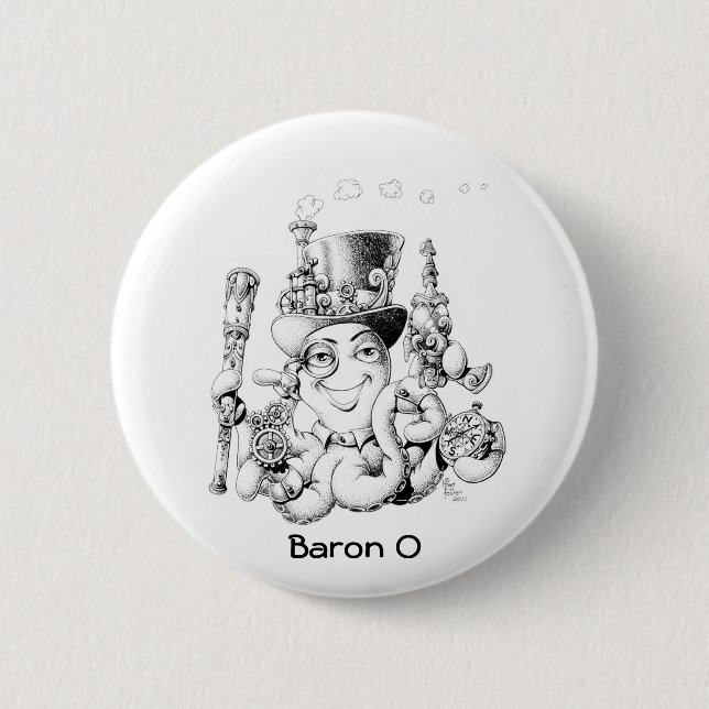 Badge Rond 5 Cm Baron O Button (Devant)