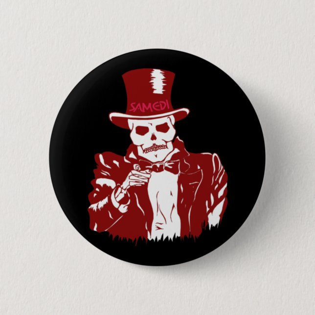 Badge Rond 5 Cm Baron Samedi (Devant)