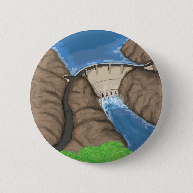 Badge Rond 5 Cm Barrage (Devant)