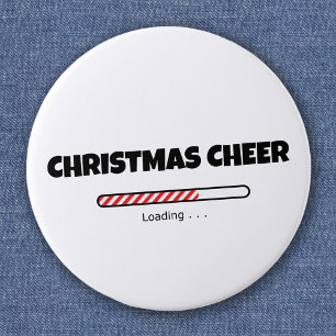 Badge Rond 5 Cm Barre de progression de la joie de Noël Drôle de