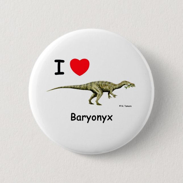 Badge Rond 5 Cm Baryonyx (Devant)