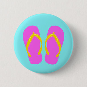 Badge Rond 5 Cm Bascule rose