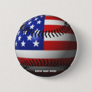 Badge Rond 5 Cm Base-ball américain