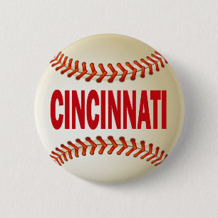 BADGE ROND 5 CM BASE-BALL DE CINCINNATI