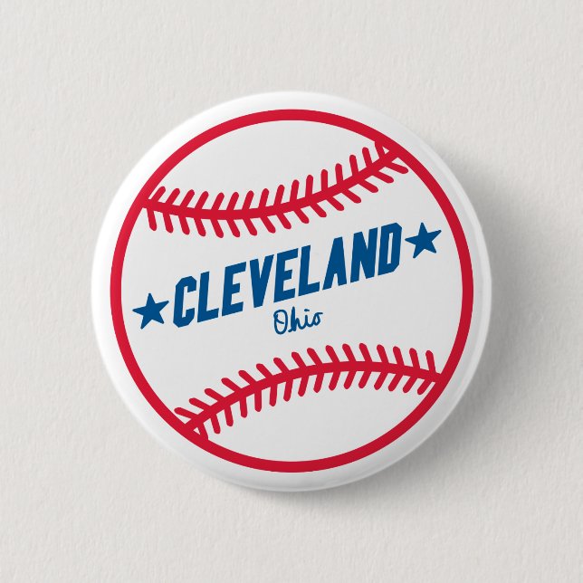 Badge Rond 5 Cm Base-ball de Cleveland (Devant)
