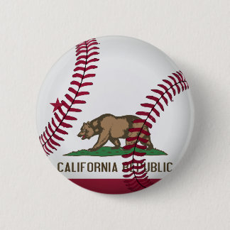 Badge Rond 5 Cm Base-ball de République de la Californie