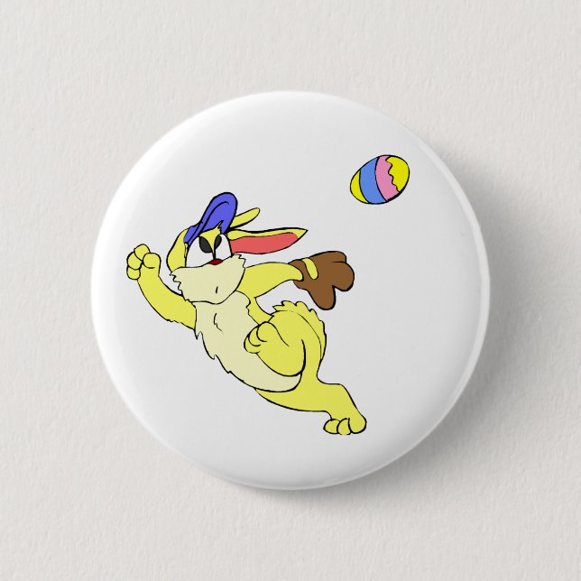 Badge Rond 5 Cm Base-ball Pâques (Devant)