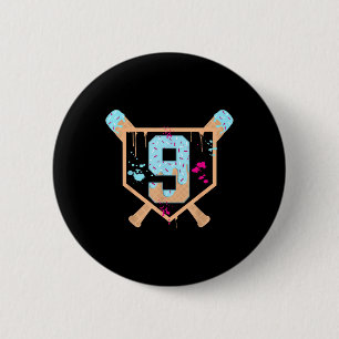 Badge Rond 5 Cm Baseball 9 année Old Ice Cream Driam 9th Birthday