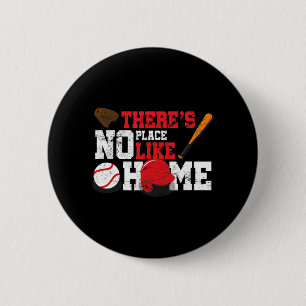 Badge Rond 5 Cm Baseball Il n'y a pas d'endroit comme la maison Ba