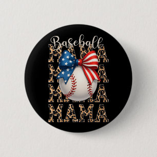 Badge Rond 5 Cm Baseball Mama Jour Baseball Usa 4 juillet Mo Mo