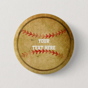 Badge Rond 5 Cm BASEBALL vintage ronde Anniversaire Pin de fête BO