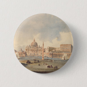 Badge Rond 5 Cm Basilique papale Saint-Pierre du Vatican