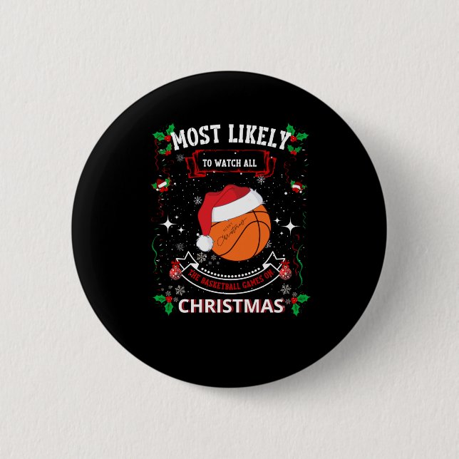 Badge Rond 5 Cm Basket-ball (Devant)