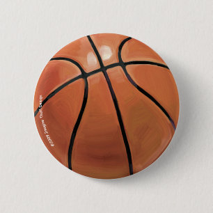 Badge Rond 5 Cm Basket-ball