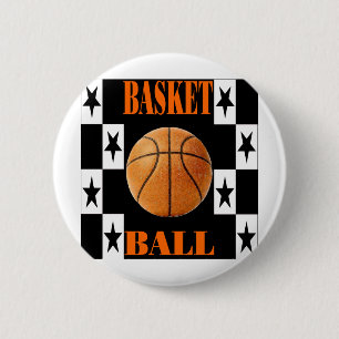 Badge Rond 5 Cm Basket-ball