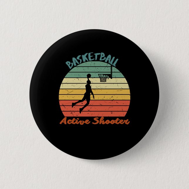Badge Rond 5 Cm Basket-ball actif 8 (Devant)