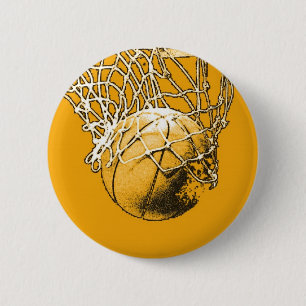 Badge Rond 5 Cm Basket-ball d'art de bruit