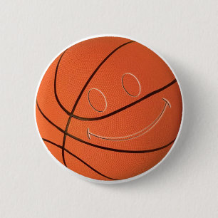 BADGE ROND 5 CM BASKET-BALL DE VISAGE