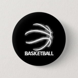 Badge Rond 5 Cm Basket-ball Dunking Dribbling Bball Hoop Pla