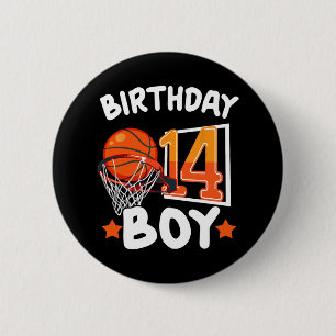 Badge Rond 5 Cm Basket-Ball Im 14 Ans 14ème Décor Boy