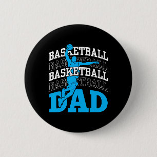 Badge Rond 5 Cm Basket-ball Papa Coach Team Match Joueur Père Dadd