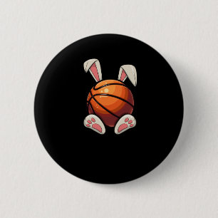 Badge Rond 5 Cm Basket de Pâques Bunny Oreilles Enfants Chasse aux