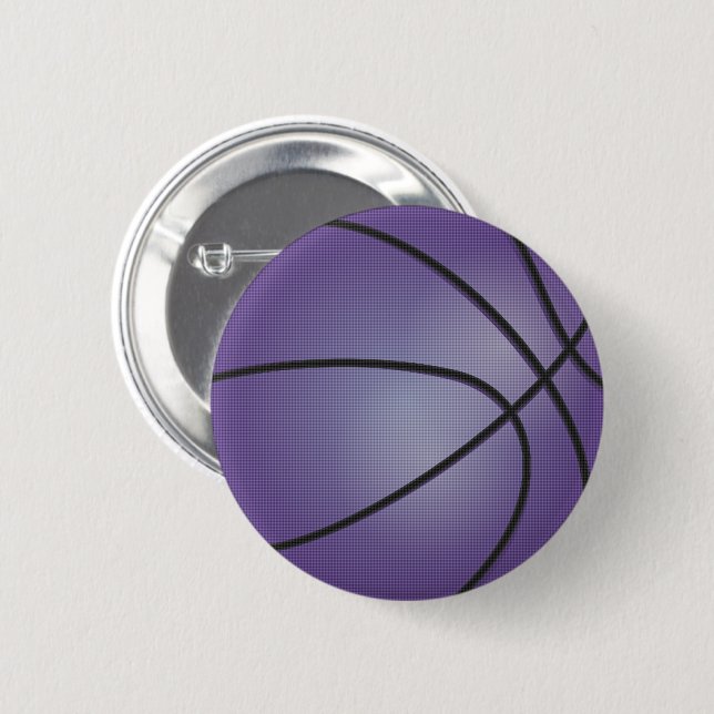 Badge Rond 5 Cm Basket violet (Devant & derrière)