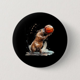 Badge Rond 5 Cm Basketball Aquarelle Basketball Joueur Armoire Ca